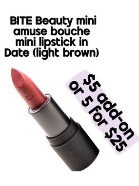 NWOB Mini Bite Beauty Lipstick in Nude $5 add-on or 5 for $25